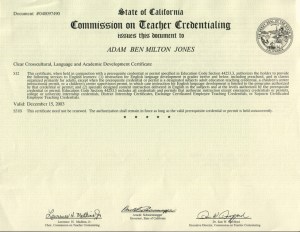 State of California Commission on Teacher Credentialing