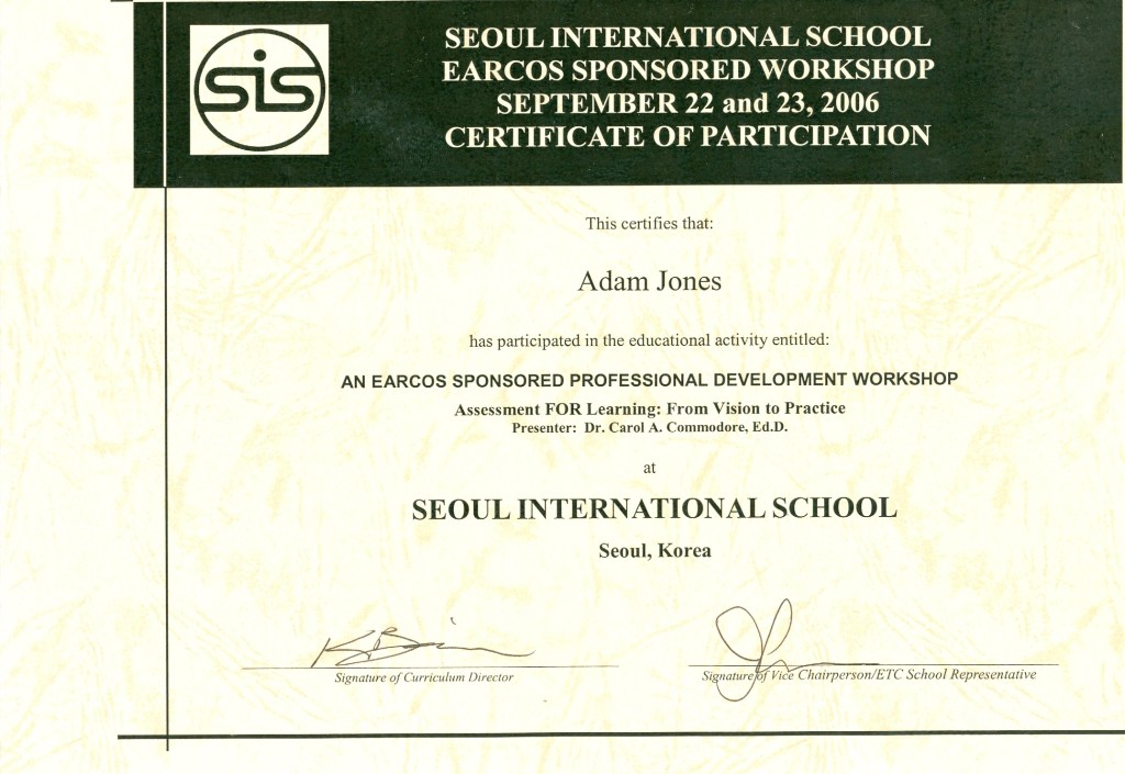 earcos-2006-assessment-for-learning