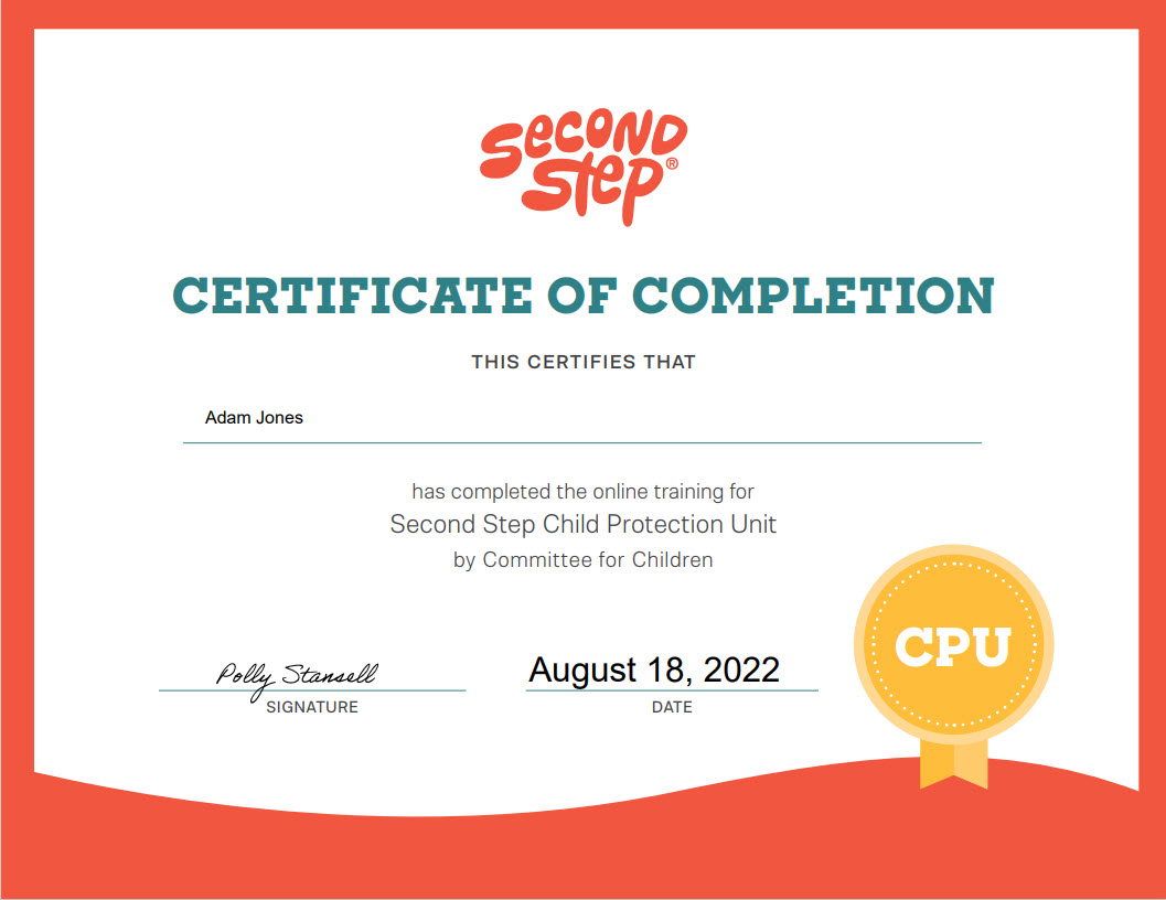 Second Step Child Protection